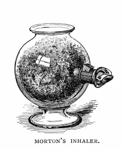Wood engraving print of the Morton Inhaler