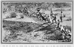 MEXICAN REVOLUTION, 1914. Some of Pancho Villas men, with bows and arrows, fighting MEXICAN REVOLUTION, 1914. Some of Pancho Villas men, with bows and arrows, fighting