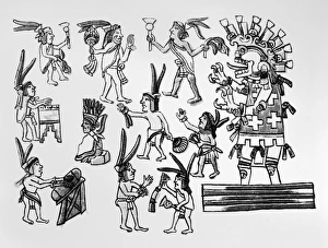 MEXICO: AZTEC CEREMONY. An Aztec religious ceremony MEXICO: AZTEC CEREMONY. An Aztec religious ceremony