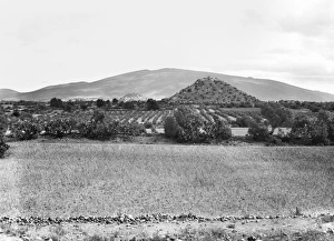 MEXICO: TEOTIHUACAN. View of San Juan de Teotihuacan, 1895, before serious excavation MEXICO: TEOTIHUACAN. View of San Juan de Teotihuacan, 1895, before serious excavation