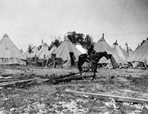 MISSISSIPPI FLOOD, 1927. Refugee camp at Hickman, Kentucky, at the time of the MISSISSIPPI FLOOD, 1927. Refugee camp at Hickman, Kentucky, at the time of the