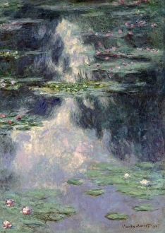 MONET: WATER LILIES, 1907. Pond with Water Lilies. Oil on canvas, Claude Monet, 1907 MONET: WATER LILIES, 1907. Pond with Water Lilies. Oil on canvas, Claude Monet, 1907