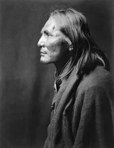 Edward Curtis Collection Prints: APACHE MAN, c1906. Alchise, an Apache Native American. Photograph by Edward Curtis, c1906