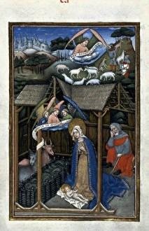 NATIVITY. Illumination from an Italian Gospel Lectionary, 1436 NATIVITY. Illumination from an Italian Gospel Lectionary, 1436