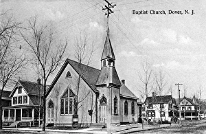 NEW JERSEY: DOVER, 1906. Baptist church in Dover, New Jersey. Photo postcard, 1906 NEW JERSEY: DOVER, 1906. Baptist church in Dover, New Jersey. Photo postcard, 1906