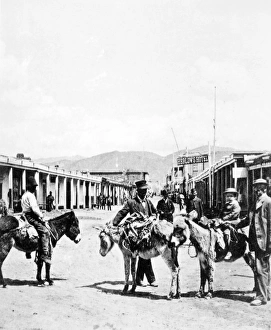 NEW MEXICO, 1885. San Francisco Street in Santa Fe, New Mexico. Photograph, c1885 NEW MEXICO, 1885. San Francisco Street in Santa Fe, New Mexico. Photograph, c1885