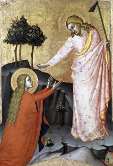 Noli Me Tangere. Oil on wood in the style of Orcagna. RESTRICTED OUTSIDE US