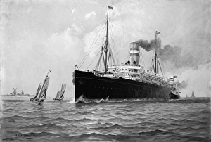 OCEAN LINER RYNDAM. The ocean liner Ryndam, of the Holland-America line OCEAN LINER RYNDAM. The ocean liner Ryndam, of the Holland-America line