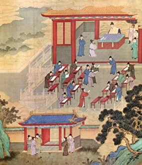 ChineseArt Collection: Officials of several Chinese cities compose essays designed to demonstrate their knowledge of