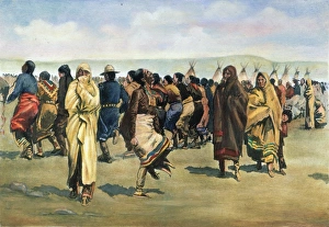 OGALALA SIOUX GHOST DANCE at the Pine Ridge Native American Reservation, South Dakota OGALALA SIOUX GHOST DANCE at the Pine Ridge Native American Reservation, South Dakota