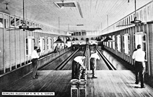 PANAMA: CANAL ZONE, c1910. The bowling alley of the Gatun Y.M.C.A. in the Canal Zone PANAMA: CANAL ZONE, c1910. The bowling alley of the Gatun Y.M.C.A. in the Canal Zone