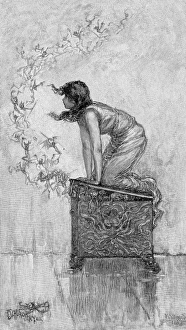 PANDORA'S BOX. All the evils of the world flying forth into the world on the opening PANDORA'S BOX. All the evils of the world flying forth into the world on the opening