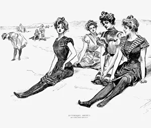 Pen-and-ink drawing by Charles Dana Gibson Pen-and-ink drawing by Charles Dana Gibson
