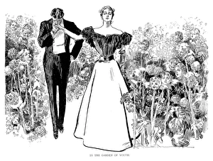 Pen and ink drawing by Charles Dana Gibson, 1897 Pen and ink drawing by Charles Dana Gibson, 1897