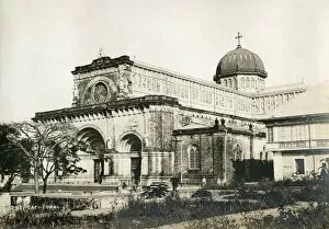 Images Dated 15th August 2016: PHILIPPINES, c1900. The Manila Cathedral in Manila, the Philippines. Photograph, c1900