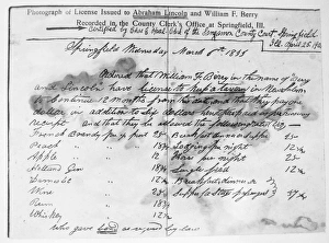 American presidents/photograph tavern license granted abraham lincoln American presidents/photograph tavern license granted abraham lincoln