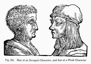 PHYSIOGNOMY, 1531. Hair of an arrogant character, and that of a weak character PHYSIOGNOMY, 1531. Hair of an arrogant character, and that of a weak character