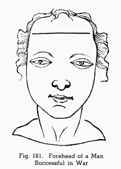 PHYSIOGNOMY, 1658. Forehead of a man successful in war PHYSIOGNOMY, 1658. Forehead of a man successful in war