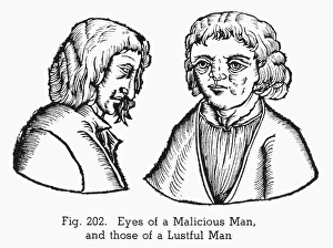 PHYSIOGNOMY, c1531. Eyes of a malicious man, and those of a lustful man. Woodcut PHYSIOGNOMY, c1531. Eyes of a malicious man, and those of a lustful man. Woodcut