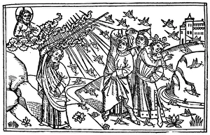 PLAGUE OF LOCUSTS. The locusts brought by a strong east wind are devouring the vegatation PLAGUE OF LOCUSTS. The locusts brought by a strong east wind are devouring the vegatation