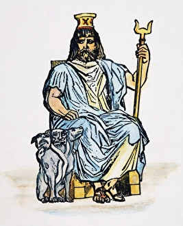 Roman Mythology Art Prints: PLUTO, GOD OF UNDERWORLD. Pluto (Hades)