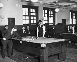 POOL HALL, 1929. An unidentified American pool hall, photographed 31 January 1929 POOL HALL, 1929. An unidentified American pool hall, photographed 31 January 1929