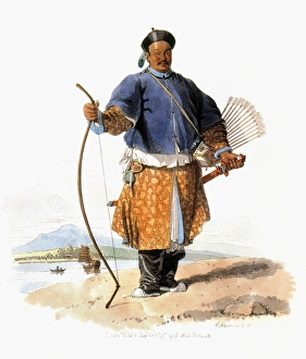 Portrait of Van-Ta-Zhin, a military mandarin. Lithograph published, 1797 Portrait of Van-Ta-Zhin, a military mandarin. Lithograph published, 1797