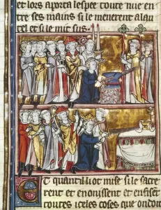 King Arthur Prints: Print of King Arthur drawing the sword out of the stone