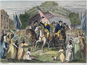President-elect George Washingtons reception at Trenton, New Jersey, 21 April 1789 President-elect George Washingtons reception at Trenton, New Jersey, 21 April 1789