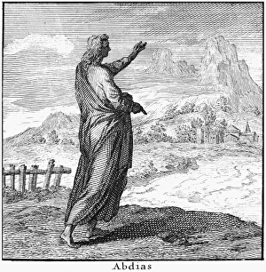 Old Testament Biblical Art Prints: THE PROPHET OBADIAH. The prophet Obadiah