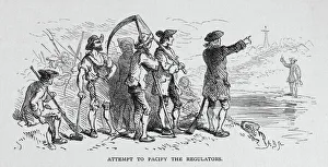 American Colonial History Prints: REGULATORS REVOLT, 1771. Attempt to Pacify the Regulators