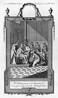 RELIGION: POPE. The Pope granting to the Milcha the Commission of Guards of the Santa portal RELIGION: POPE. The Pope granting to the Milcha the Commission of Guards of the Santa portal