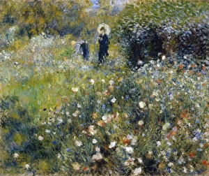 RENOIR: GARDEN, 1875. Woman with a Parasol in a Garden. Oil on canvas, Pierre-Auguste Renoir RENOIR: GARDEN, 1875. Woman with a Parasol in a Garden. Oil on canvas, Pierre-Auguste Renoir