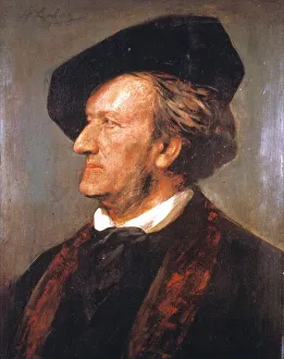 RICHARD WAGNER (1813-1883). German composer. Oil on canvas, 1871, by Franz von Lenbach RICHARD WAGNER (1813-1883). German composer. Oil on canvas, 1871, by Franz von Lenbach