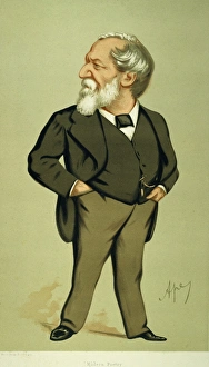 ROBERT BROWNING (1812-1889). English author. Caricature lithograph, 1875, by 'Ape' ROBERT BROWNING (1812-1889). English author. Caricature lithograph, 1875, by 'Ape'
