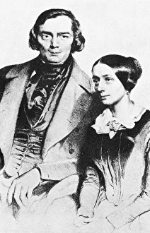 ROBERT AND CLARA SCHUMANN. German composer, Robert Schumann (1810-1856), and his wife ROBERT AND CLARA SCHUMANN. German composer, Robert Schumann (1810-1856), and his wife