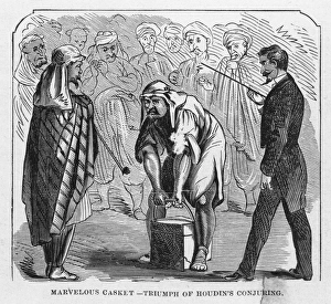 ROBERT HOUDIN (1805-1871). French magician. Wood engraving, c ROBERT HOUDIN (1805-1871). French magician. Wood engraving, c