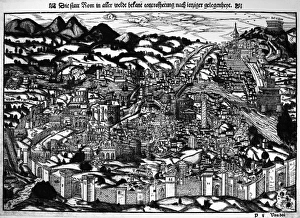 ROME: MAP, 1549. Map of Rome from Sebastian Munster's 'Cosmographia Universalis ROME: MAP, 1549. Map of Rome from Sebastian Munster's 'Cosmographia Universalis