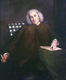 SAMUEL JOHNSON (1709-1784). English writer, lexicographer, and critic. Oil on canvas SAMUEL JOHNSON (1709-1784). English writer, lexicographer, and critic. Oil on canvas