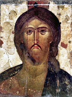 THE SAVIOR. Icon from the Assumption Cathedral. 14th century