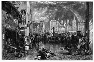 SCOTLAND: AYR. View of the town of Ayr in the southwest of Scotland, as it would have appeared at the time of poet Robert Burns (1759-1796). Steel engraving, Scottish, c1840, after David Octavius Hill SCOTLAND: AYR. View of the town of Ayr in the southwest of Scotland, as it would have appeared at the time of poet Robert Burns (1759-1796). Steel engraving, Scottish, c1840, after David Octavius Hill