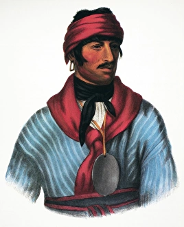 SELOCTA, 1825. Creek Native American. Lithograph after a painting, c1825, by Charles SELOCTA, 1825. Creek Native American. Lithograph after a painting, c1825, by Charles