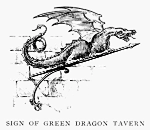 Sign of the Green Dragon Tavern in Bostons North End, where the Boston Tea Party was Sign of the Green Dragon Tavern in Bostons North End, where the Boston Tea Party was