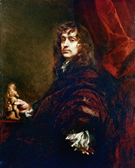 SIR PETER LELY (1618-1680). British painter. Self-portrait, oil on canvas, c1660 SIR PETER LELY (1618-1680). British painter. Self-portrait, oil on canvas, c1660