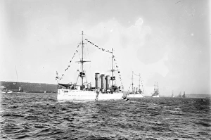 SMS DRESDEN. German Imperial Navy light cruiser. Photograph, early 20th century SMS DRESDEN. German Imperial Navy light cruiser. Photograph, early 20th century
