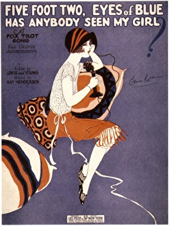 SONG SHEET COVER, 1925. Five Foot Two, Eyes of Blue Foxtrot: American song sheet cover, 1925 SONG SHEET COVER, 1925. Five Foot Two, Eyes of Blue Foxtrot: American song sheet cover, 1925