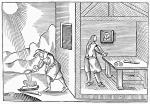 SPECTACLE MAKER, 1659. A spectacle maker SPECTACLE MAKER, 1659. A spectacle maker