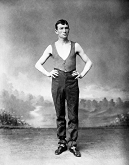 STEVE BRODIE (c1863-c1901). American daredevil. Photographed in 1886 STEVE BRODIE (c1863-c1901). American daredevil. Photographed in 1886