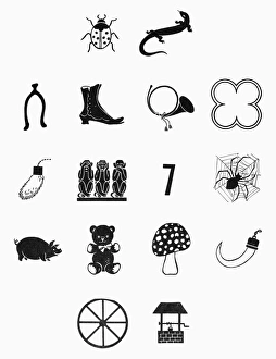 SYMBOLS: GOOD LUCK. Various symbols of good luck SYMBOLS: GOOD LUCK. Various symbols of good luck