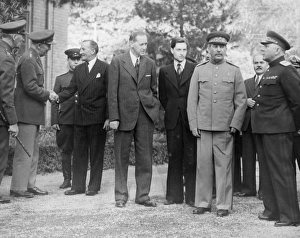 TEHERAN CONFERENCE, 1943. A British officer, American General George C TEHERAN CONFERENCE, 1943. A British officer, American General George C